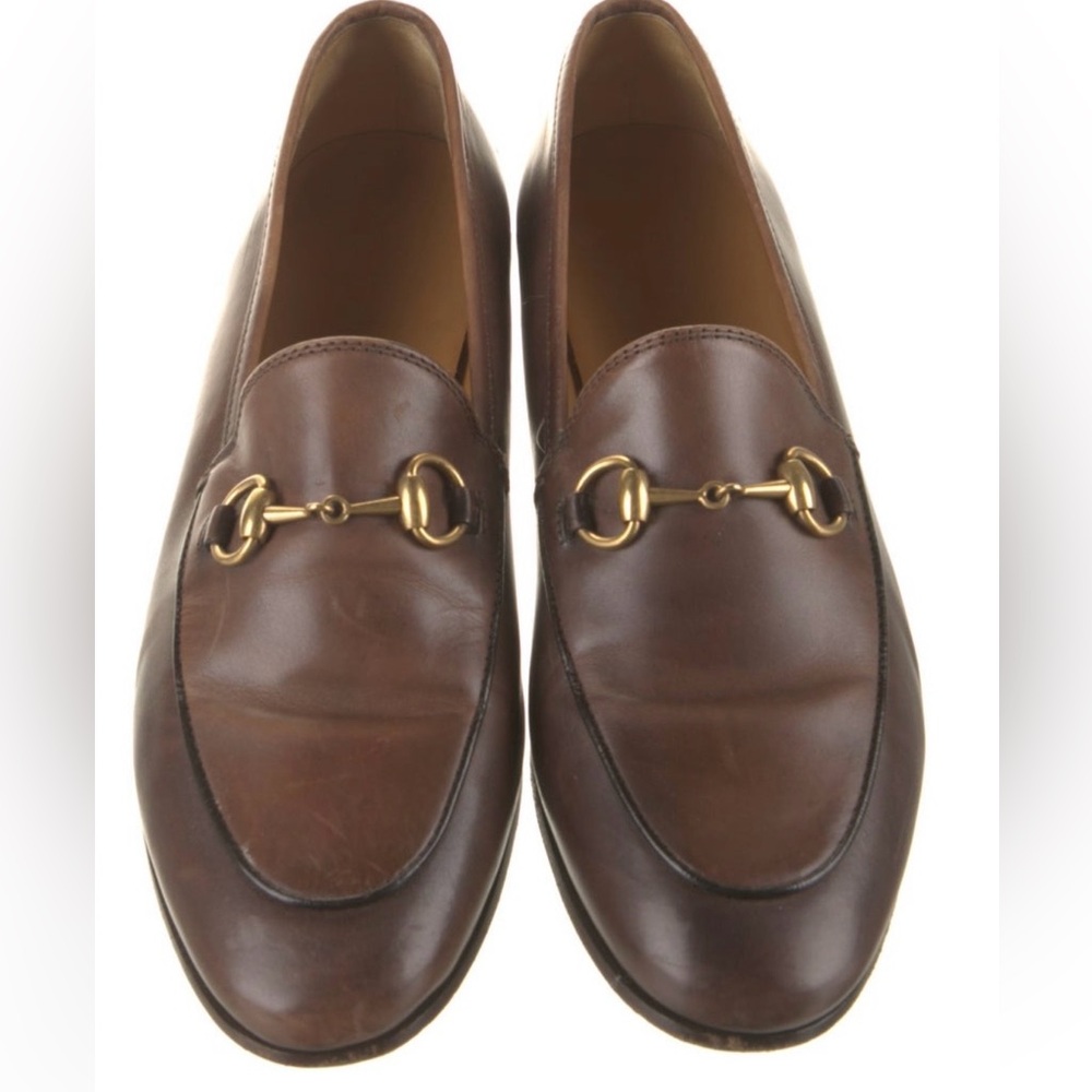 GUCCI Brown Leather Loafers